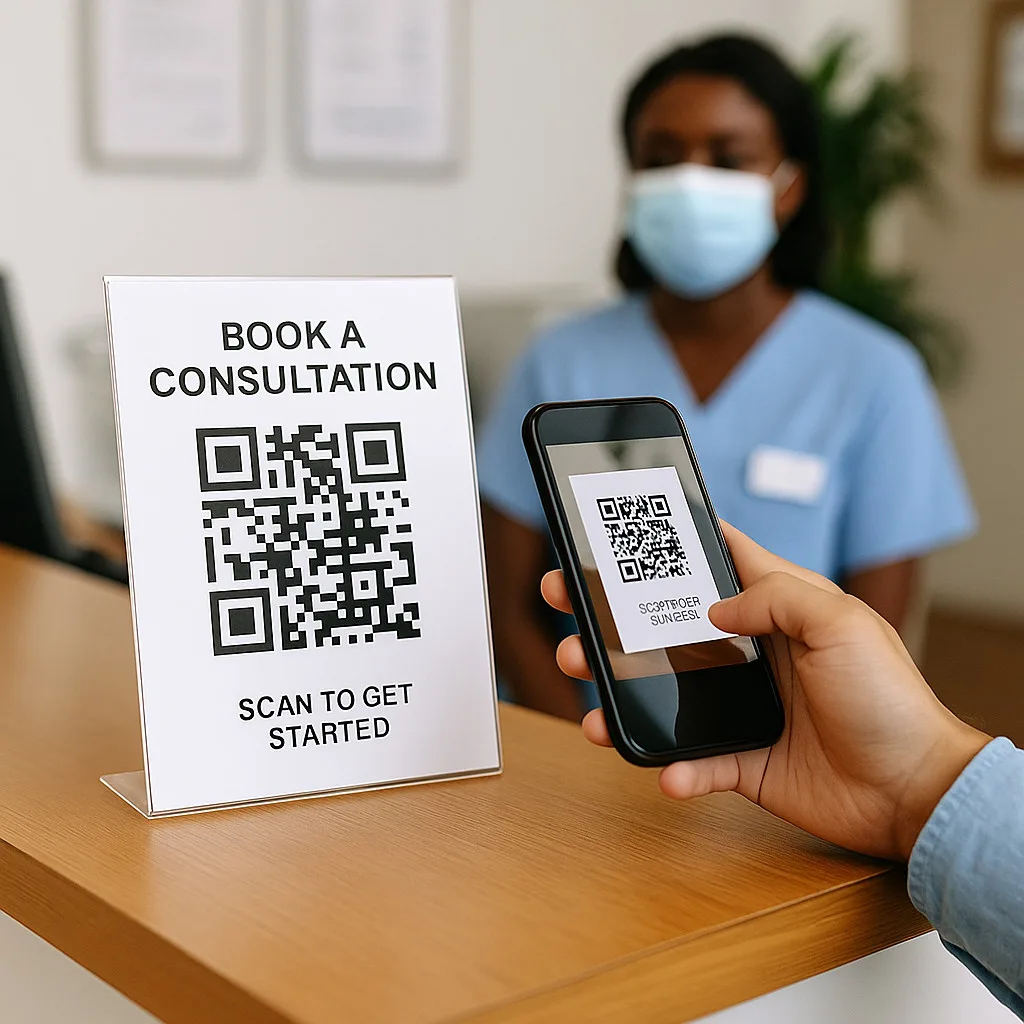 hospital reception qr code book appointment clinic kenya healthcare