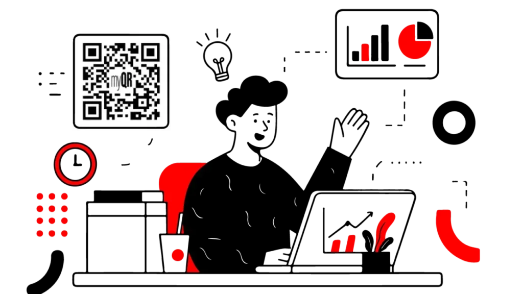 qr code dashboard analytics marketing performance kenya digital solutions illustration